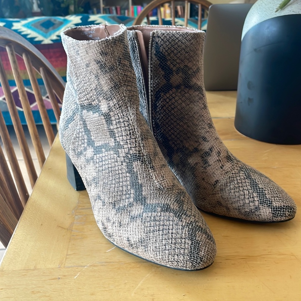 Topshop snake skin boots
